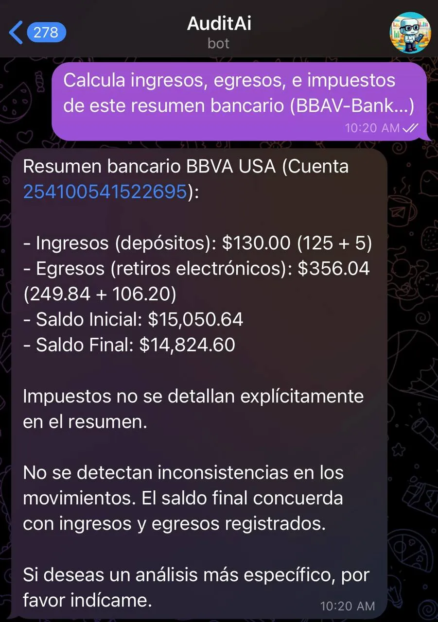 AuditAi análisis de documento